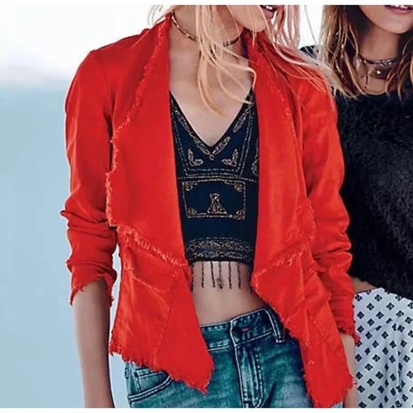 Free People Raw Femme Linen Jacket (Women's Small) - Picture 9 of 9